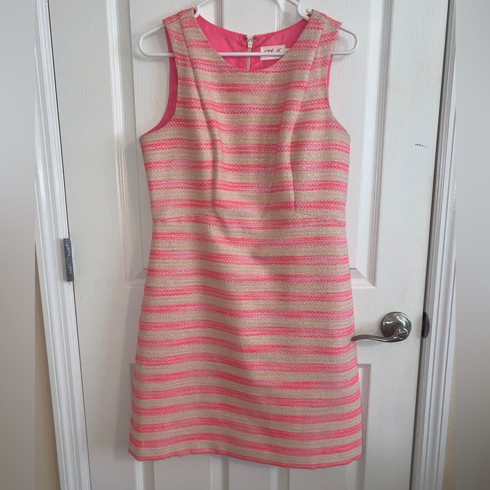 Stunning Pink and Gold Striped Dress💖
